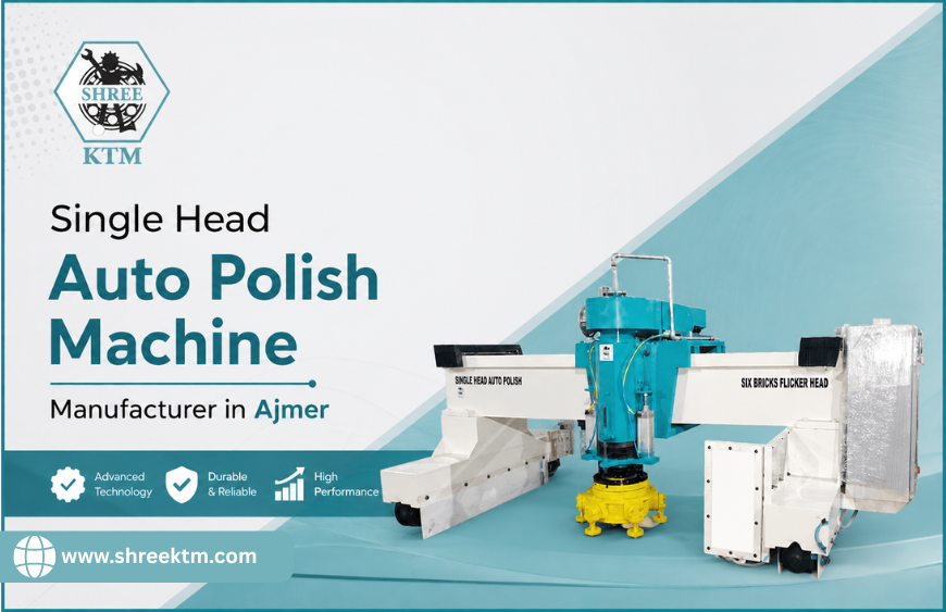High-performance Single Head Auto Polish Machine manufactured by Shree Krishna Techno Machines in Ajmer